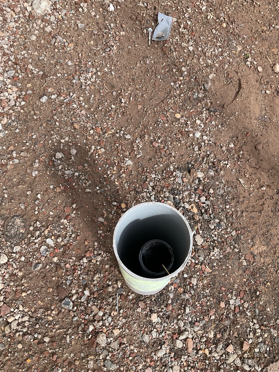 Uncapped pipework on site, Craigieburn